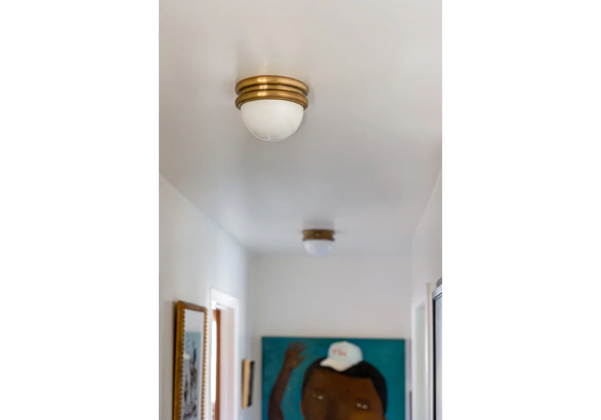 ALYS FLUSH MOUNT | Glass & Brass - Image 2