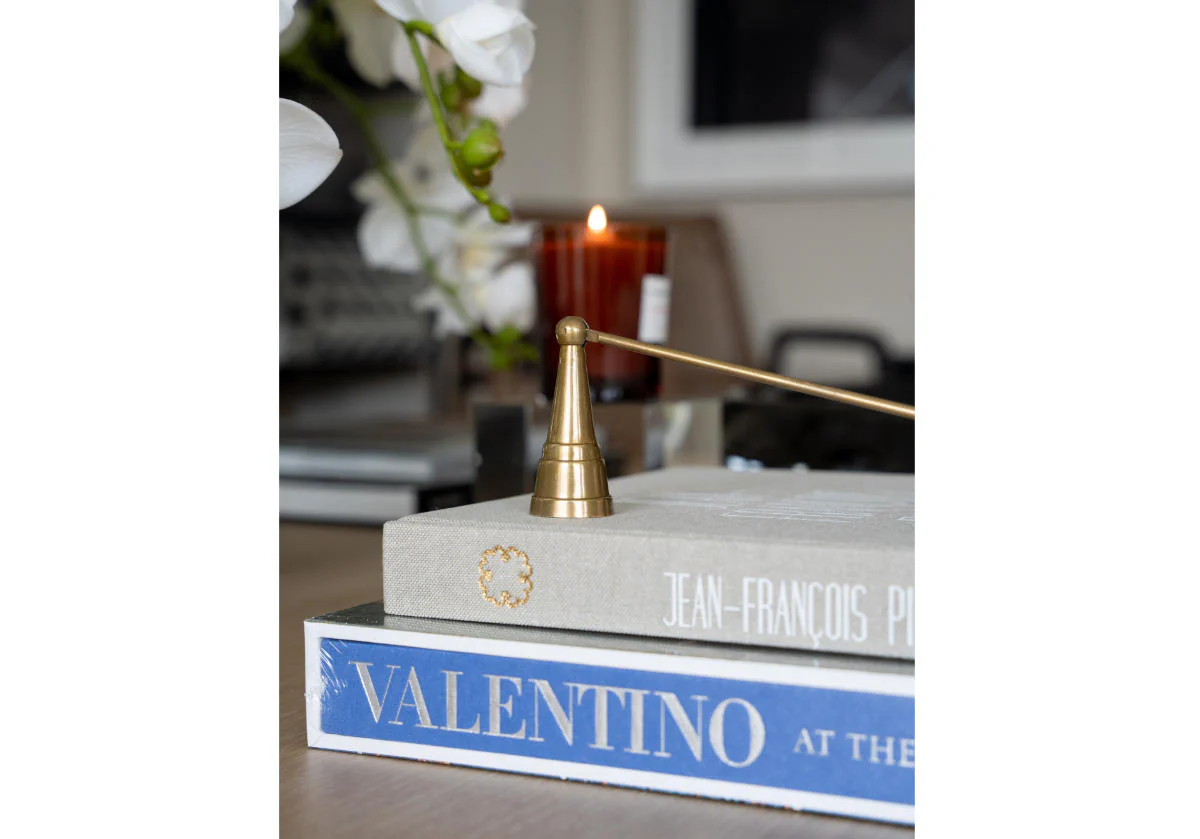 ANTIQUE BRASS CANDLE SNUFFER - Image 2
