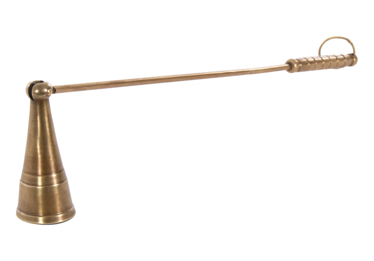 ANTIQUE BRASS CANDLE SNUFFER - Image 9