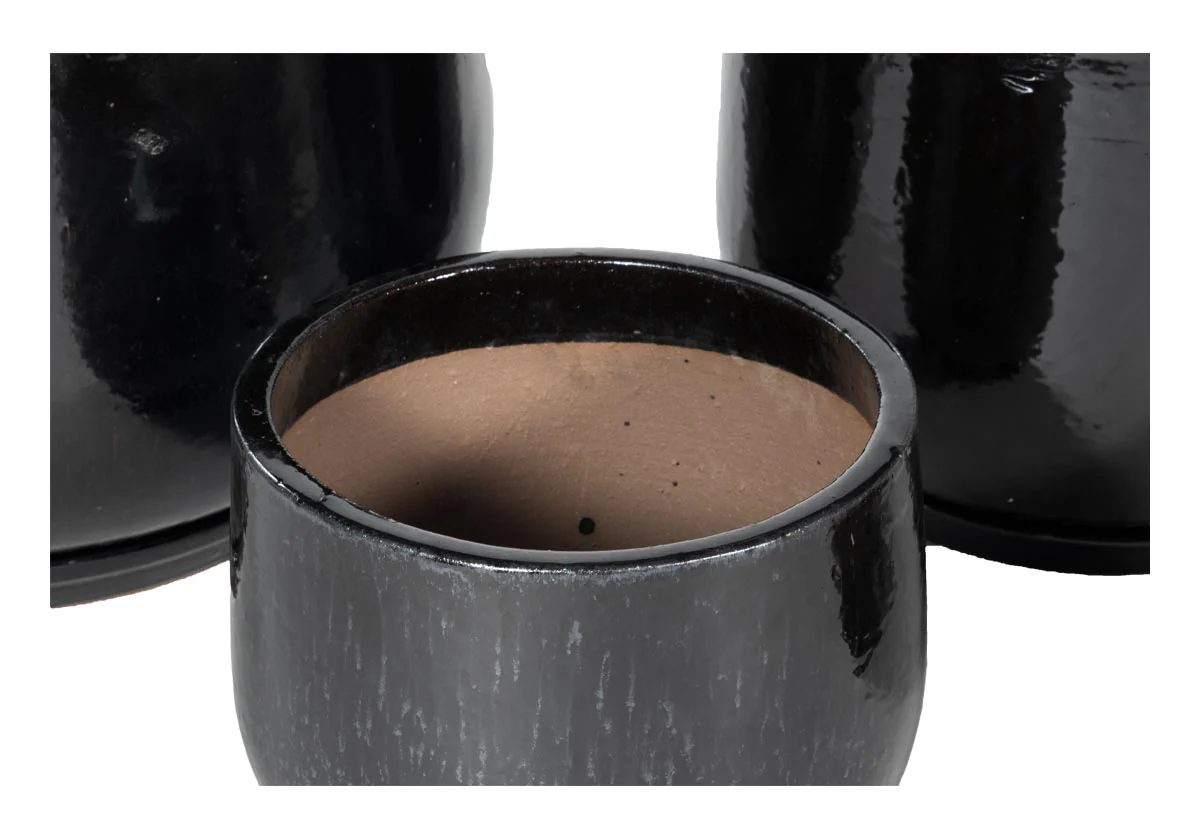 BLACK CERAMIC PLANTERS | Hand Glazed Ebony - Image 4