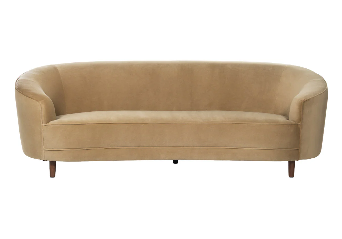 COLETTE CURVED SOFA | Camel Velvet - Image 3