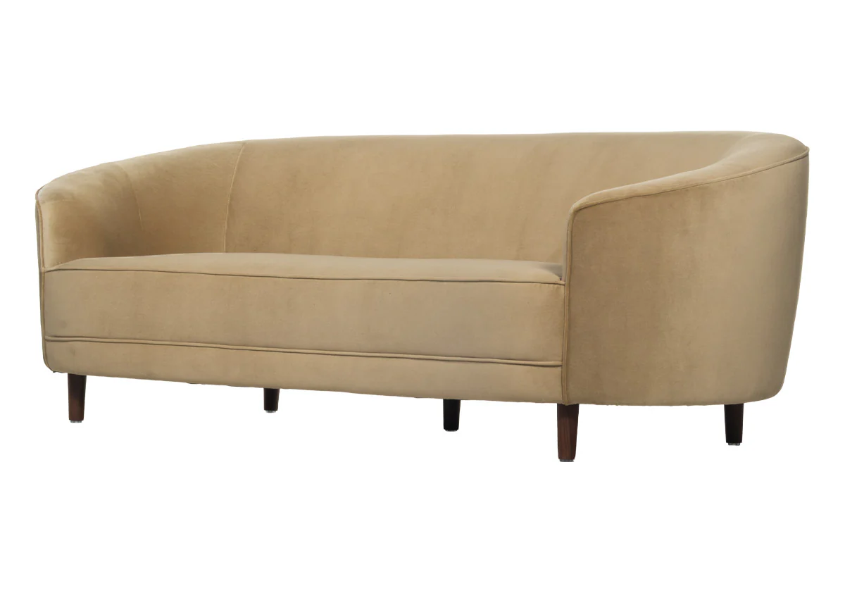 COLETTE CURVED SOFA | Camel Velvet - Image 4