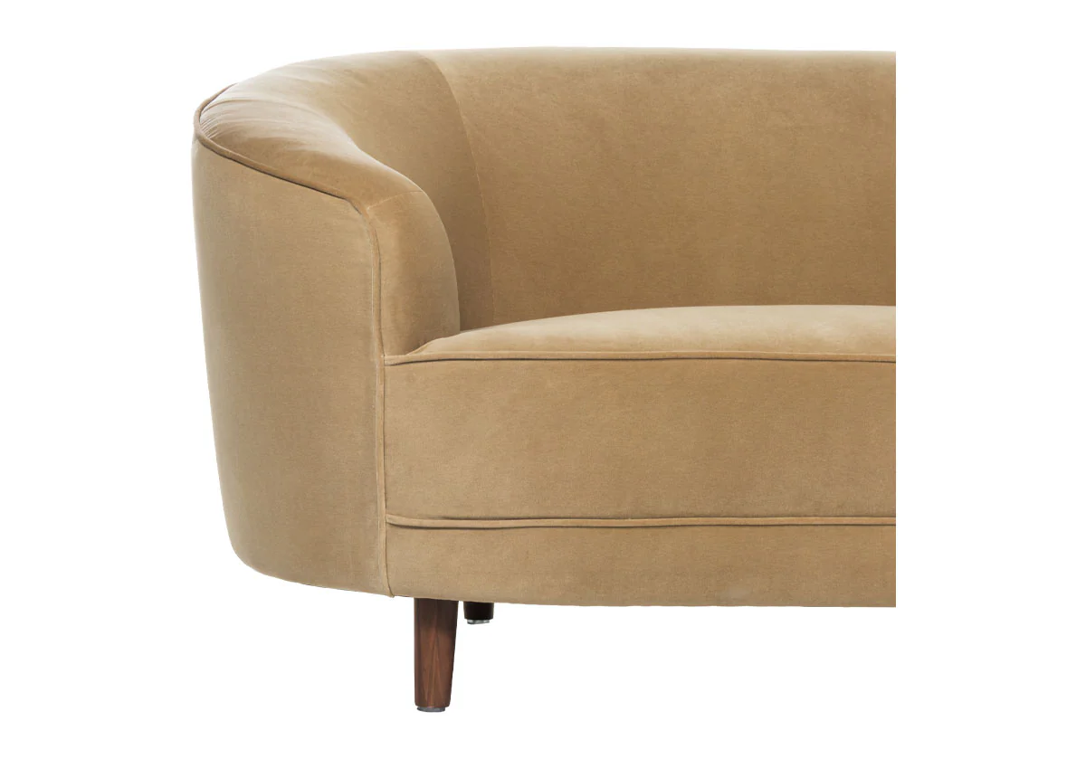 COLETTE CURVED SOFA | Camel Velvet - Image 5
