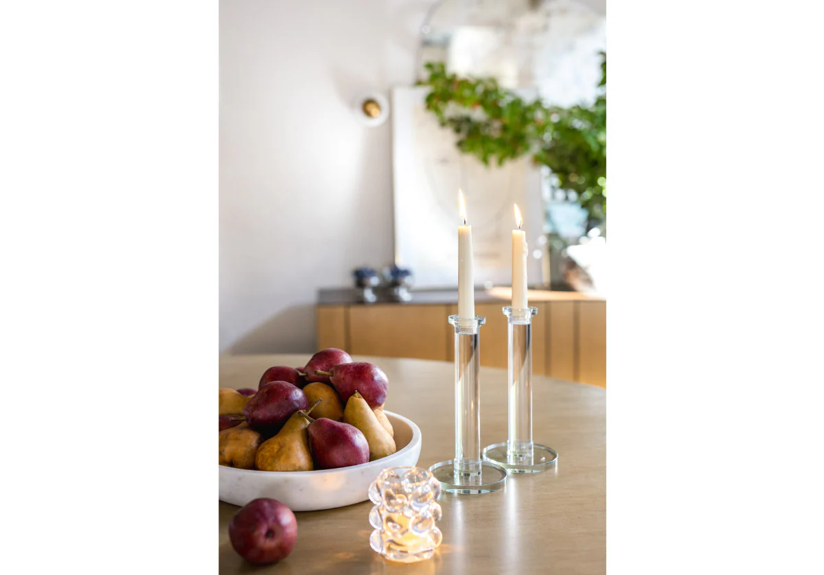 CRYSTAL COLUMN CANDLESTICK | Set of 2 - Image 7