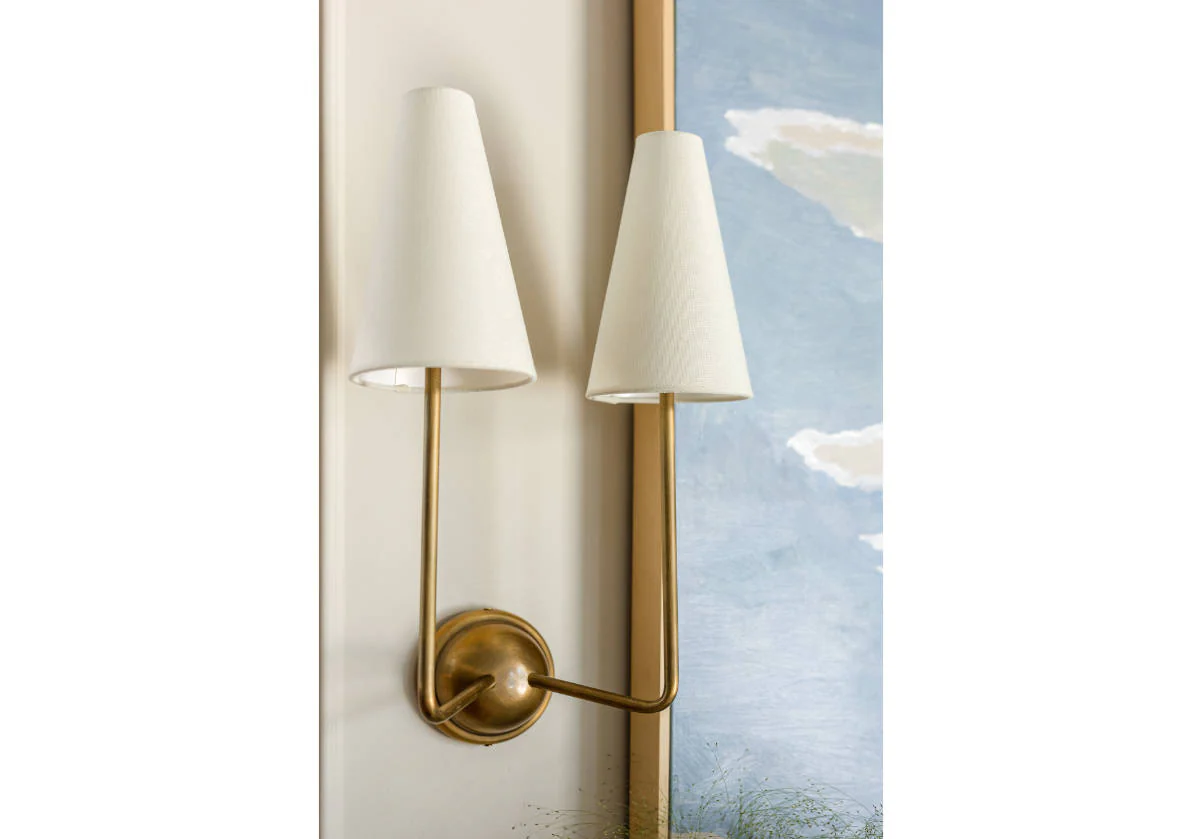 DOUBLE MAUDE SCONCE | Brass - Image 8