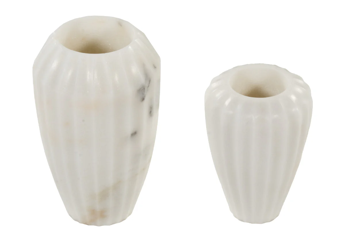 FLORA MARBLE VASE | White - Image 4