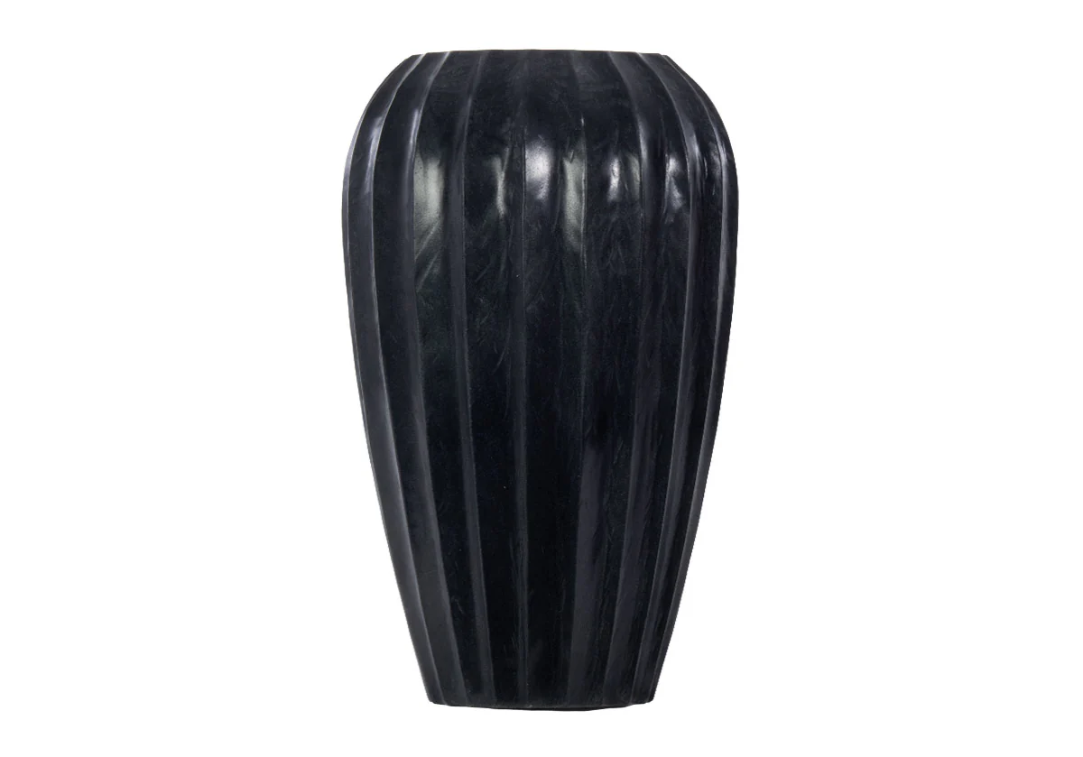 FLORA MARBLE VASE | Black - Image 3