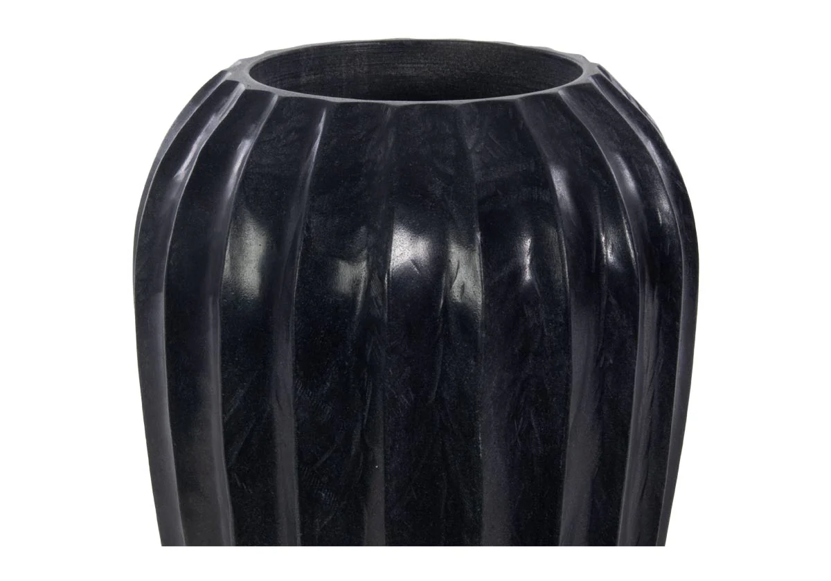 FLORA MARBLE VASE | Black - Image 4