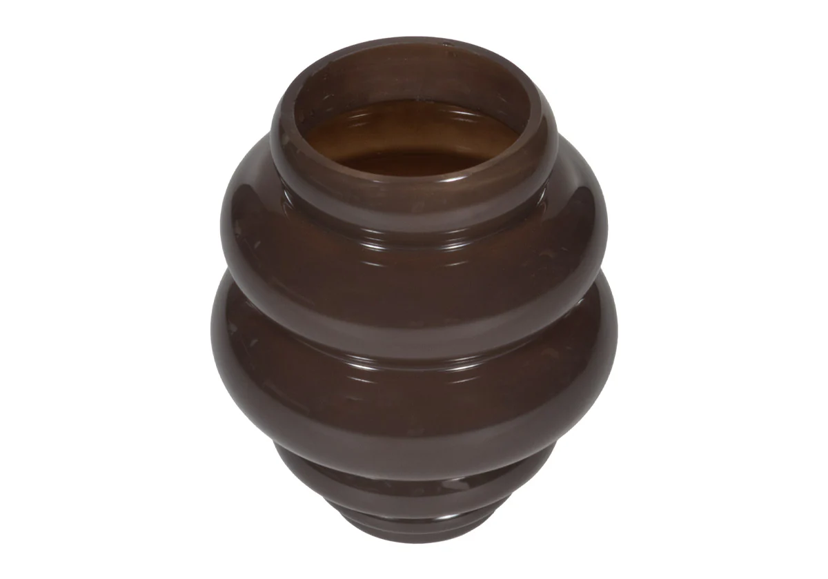 GLASS CHANNEL VASE | Cocoa - Image 3