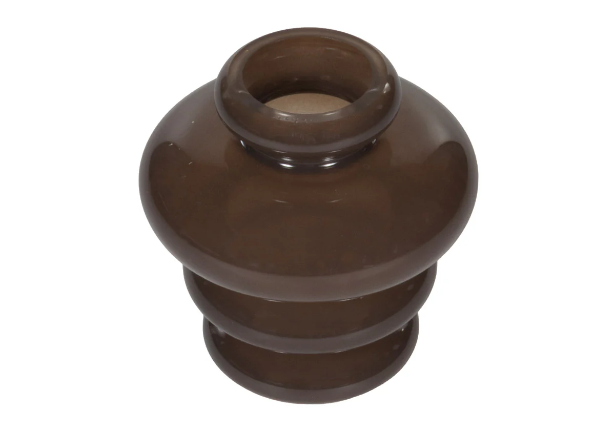 GLASS CHANNEL VASE | Cocoa - Image 4
