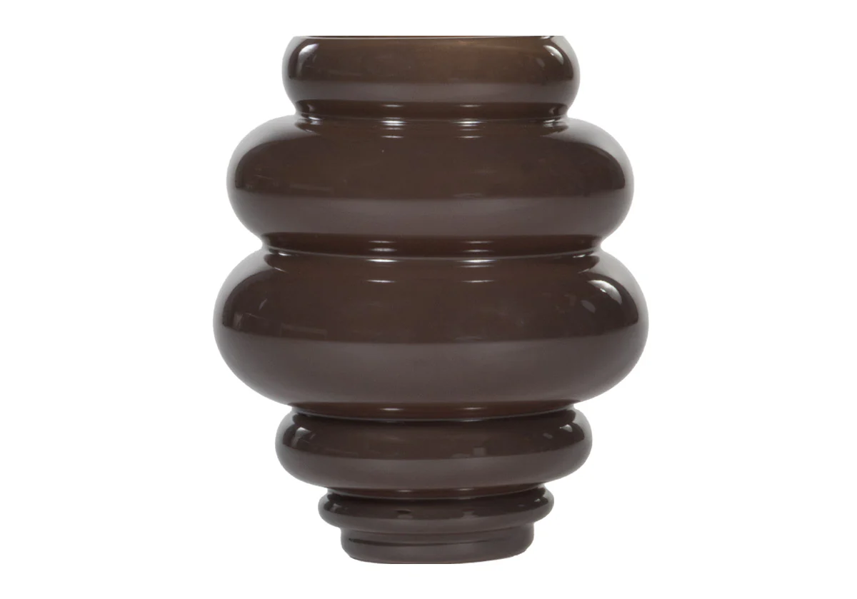 GLASS CHANNEL VASE | Cocoa - Image 6
