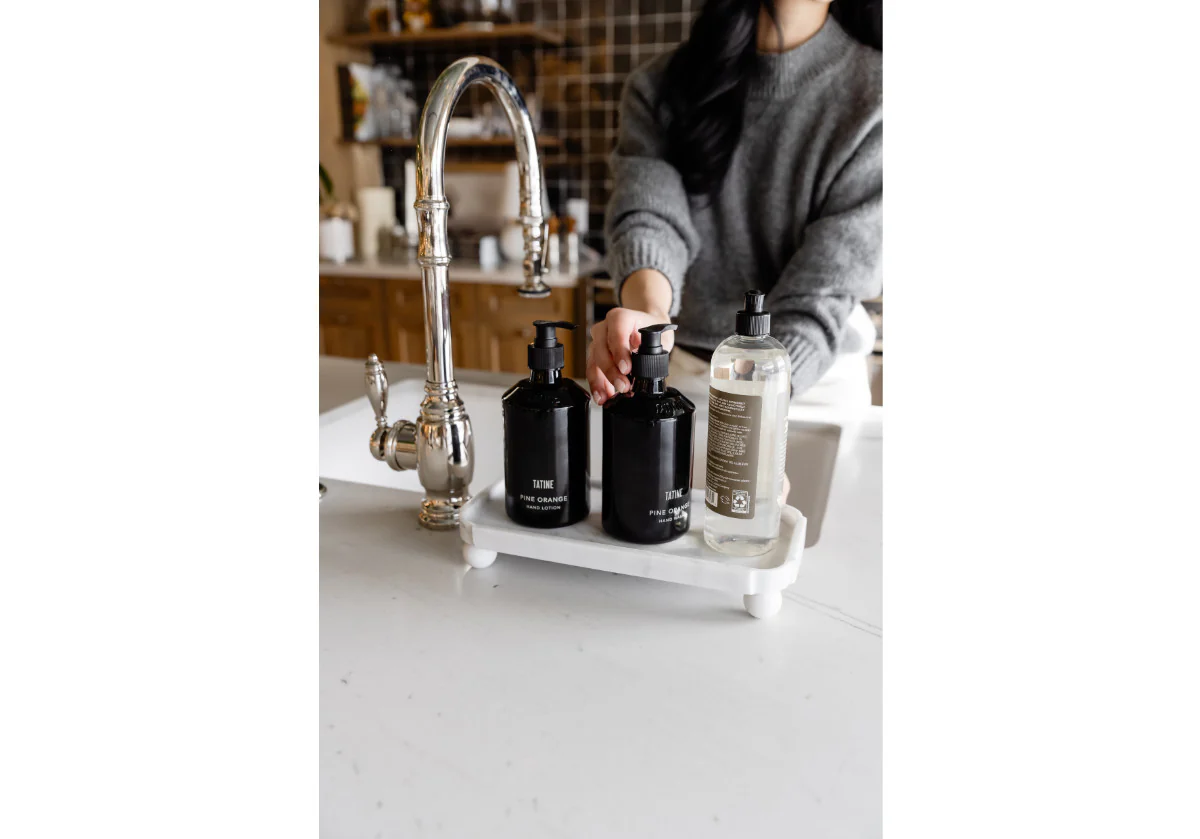 GRAND MARBLE FOOTED TRAY | Bianco Carrara - Image 2