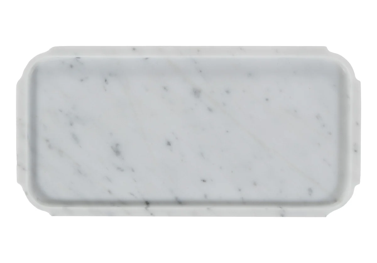 GRAND MARBLE FOOTED TRAY | Bianco Carrara - Image 8