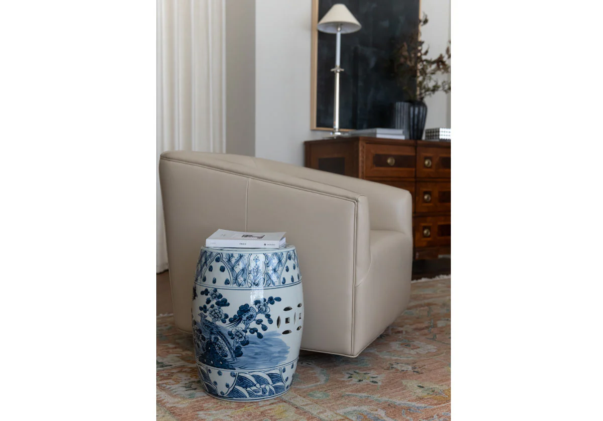 HARVEY SWIVEL CHAIR | Ivory Leather - Image 7