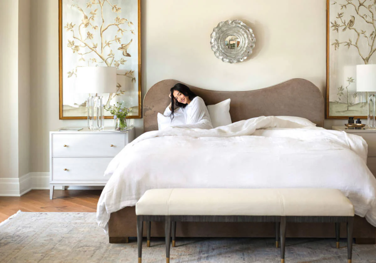 MARLO BED | Fawn Velvet - Image 2