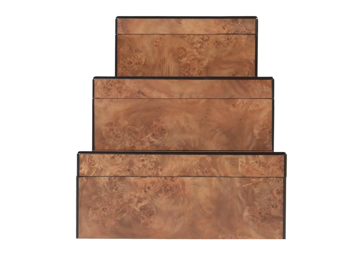 MATTE BURLED WOOD BOX - Image 3