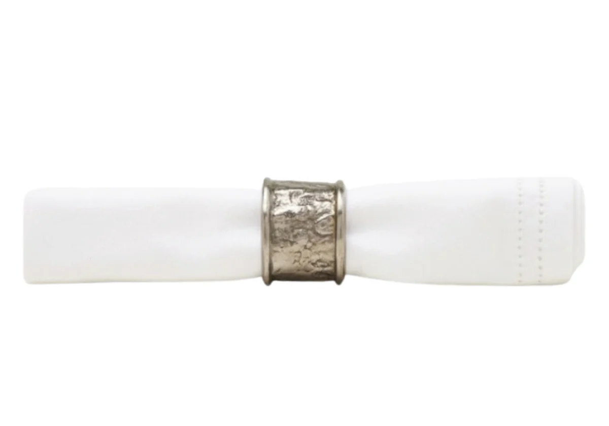 MELVIN NAPKIN RING | Antiqued Pewter | Set of 4 - Image 3