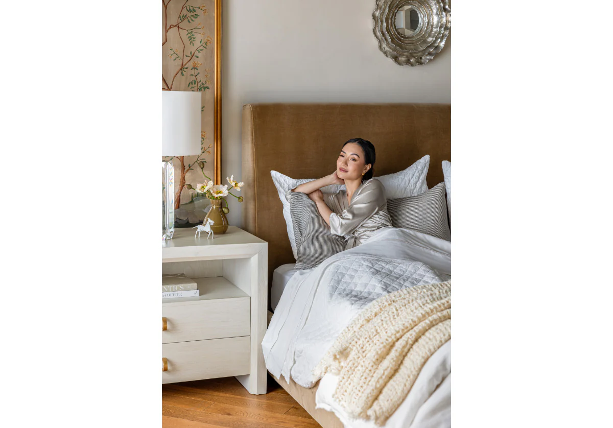 MONROE BED | King | Latte Velvet - Image 2