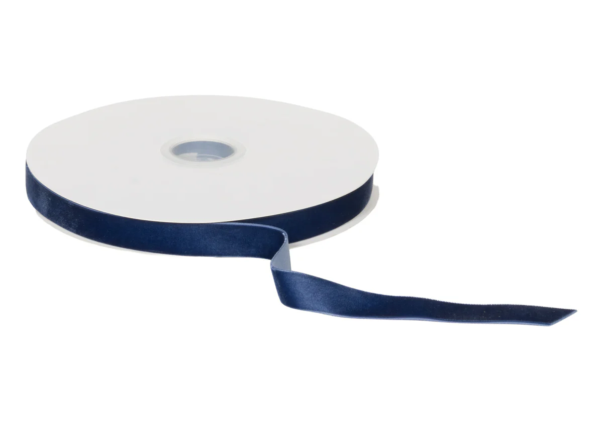 NAVY VELVET RIBBON | .75" - Image 3