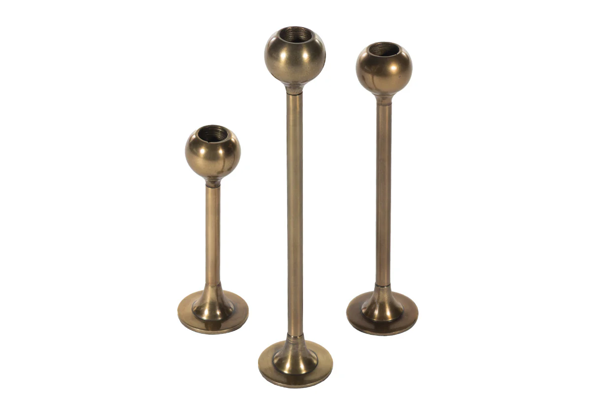 ORB BRASS CANDLESTICKS - Image 3
