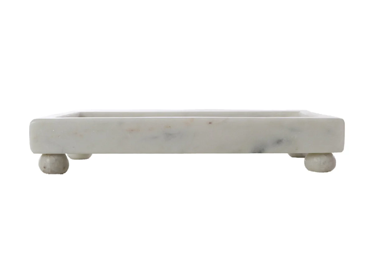 PETITE MARBLE FOOTED TRAY - Image 3