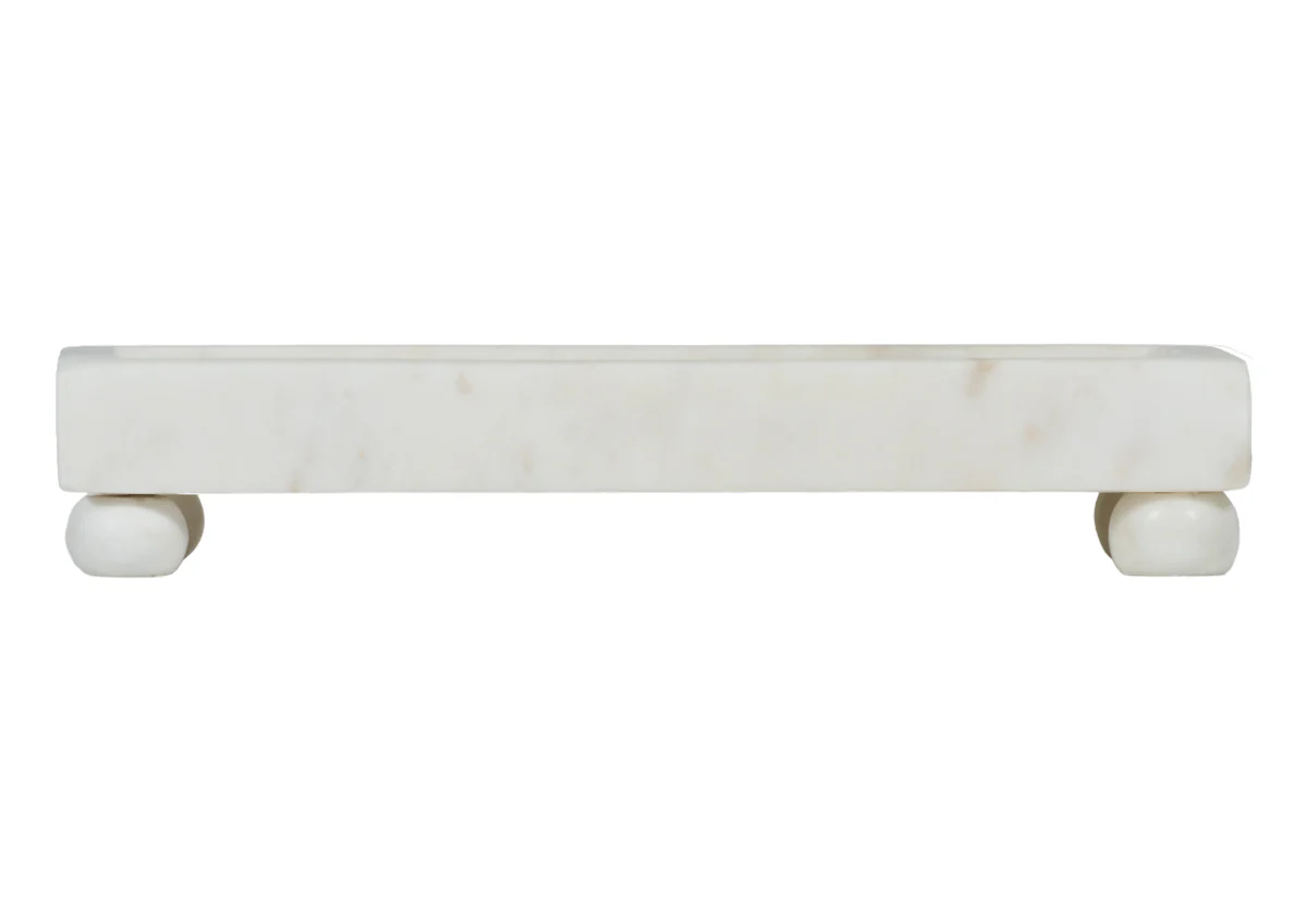 PETITE MARBLE FOOTED TRAY - Image 5