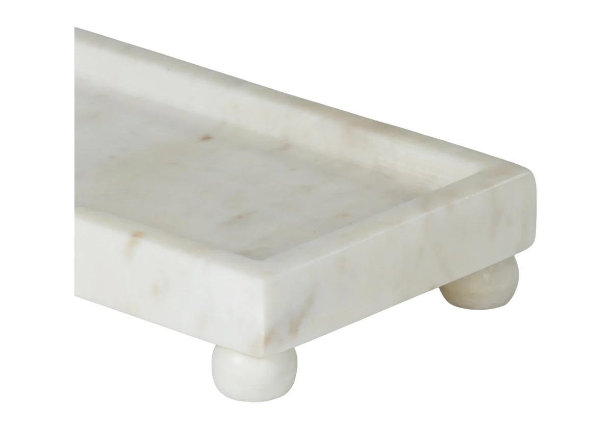 PETITE MARBLE FOOTED TRAY - Image 7