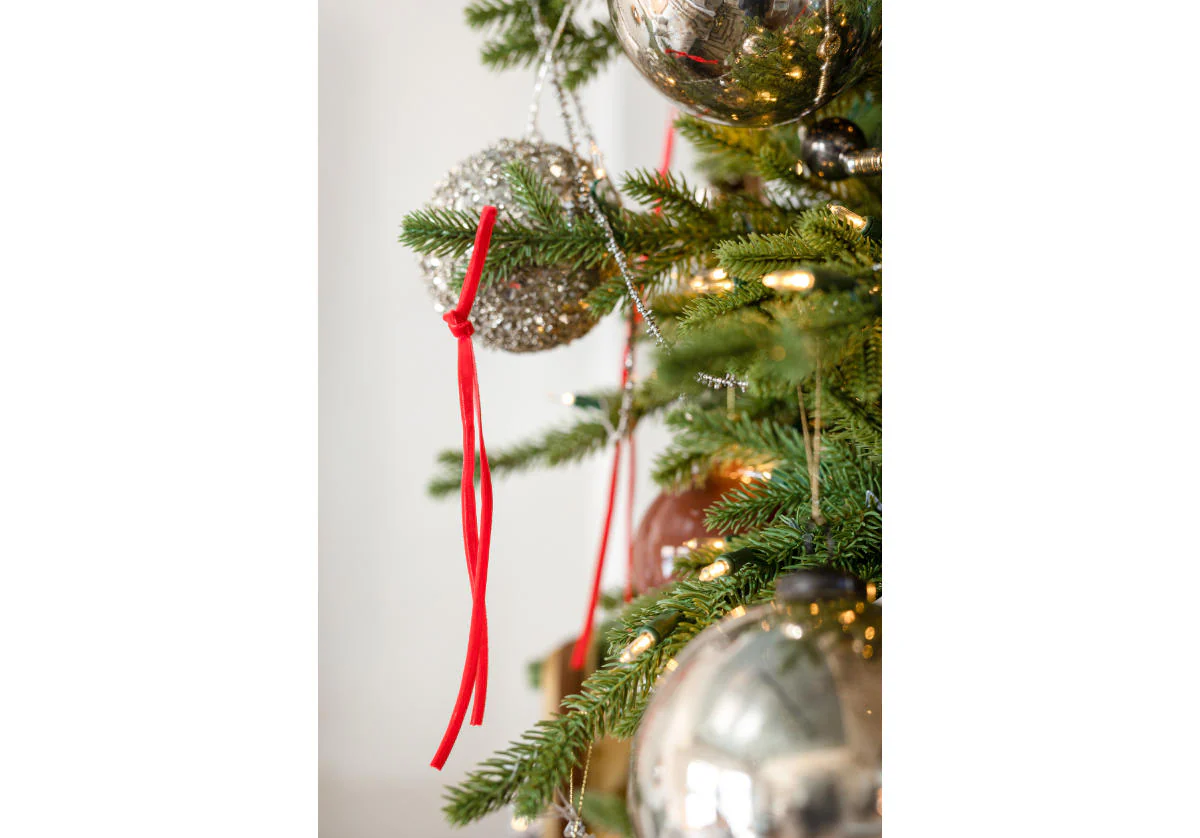 POPPY RED VELVET RIBBON | .25" - Image 2