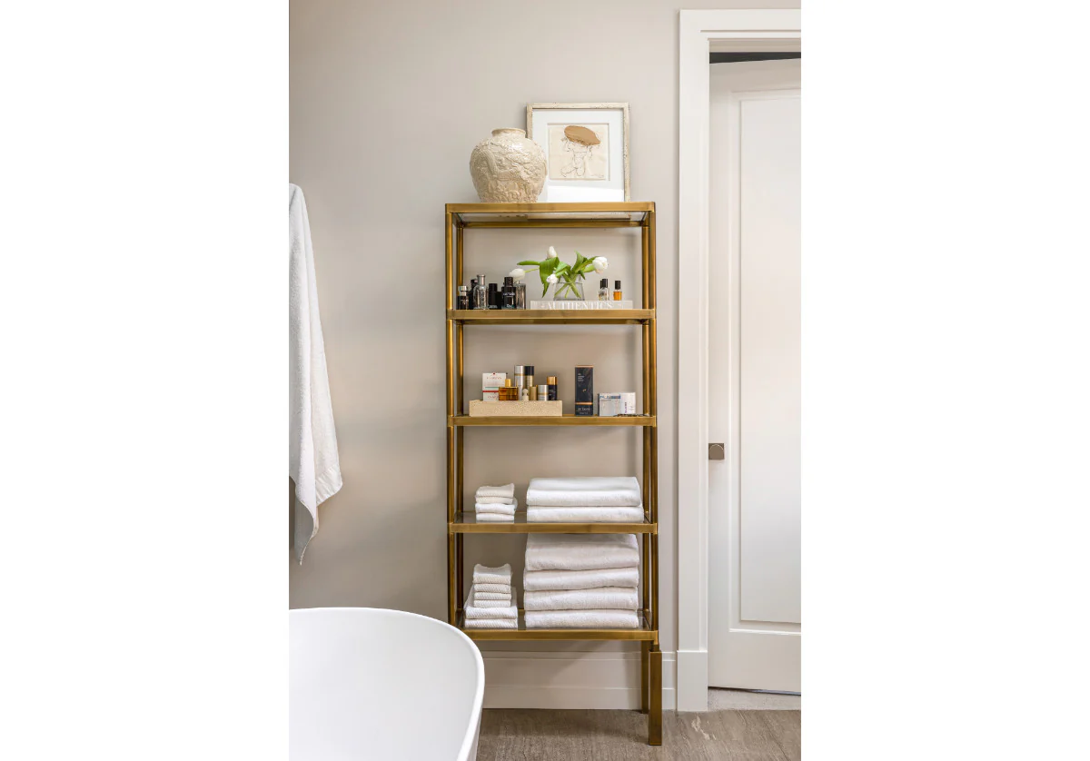 TALL BEATRICE BRASS ETAGERE - Image 2