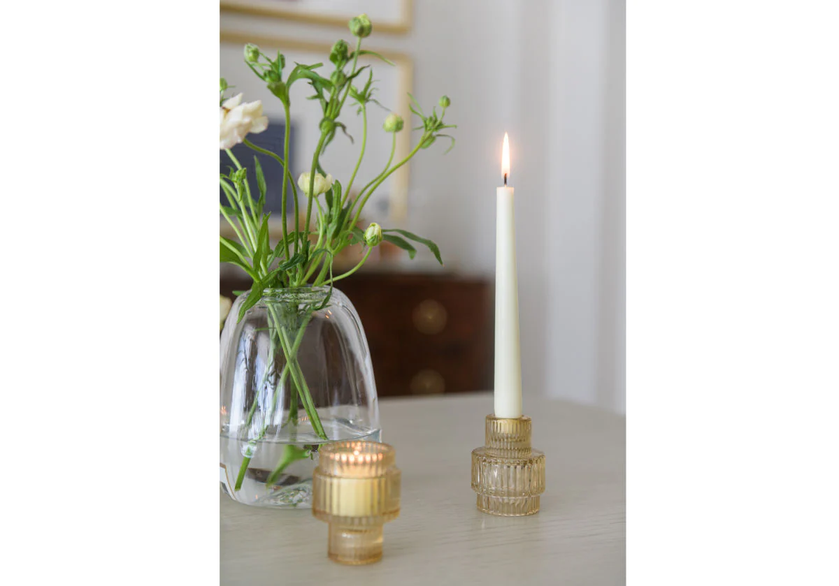 VINTAGE RIBBED CANDLE HOLDER - Image 2