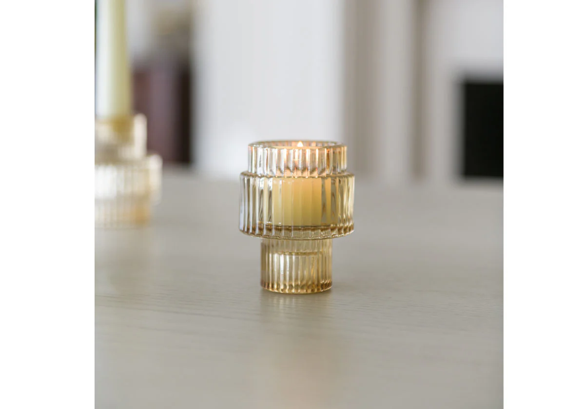 VINTAGE RIBBED CANDLE HOLDER - Image 3