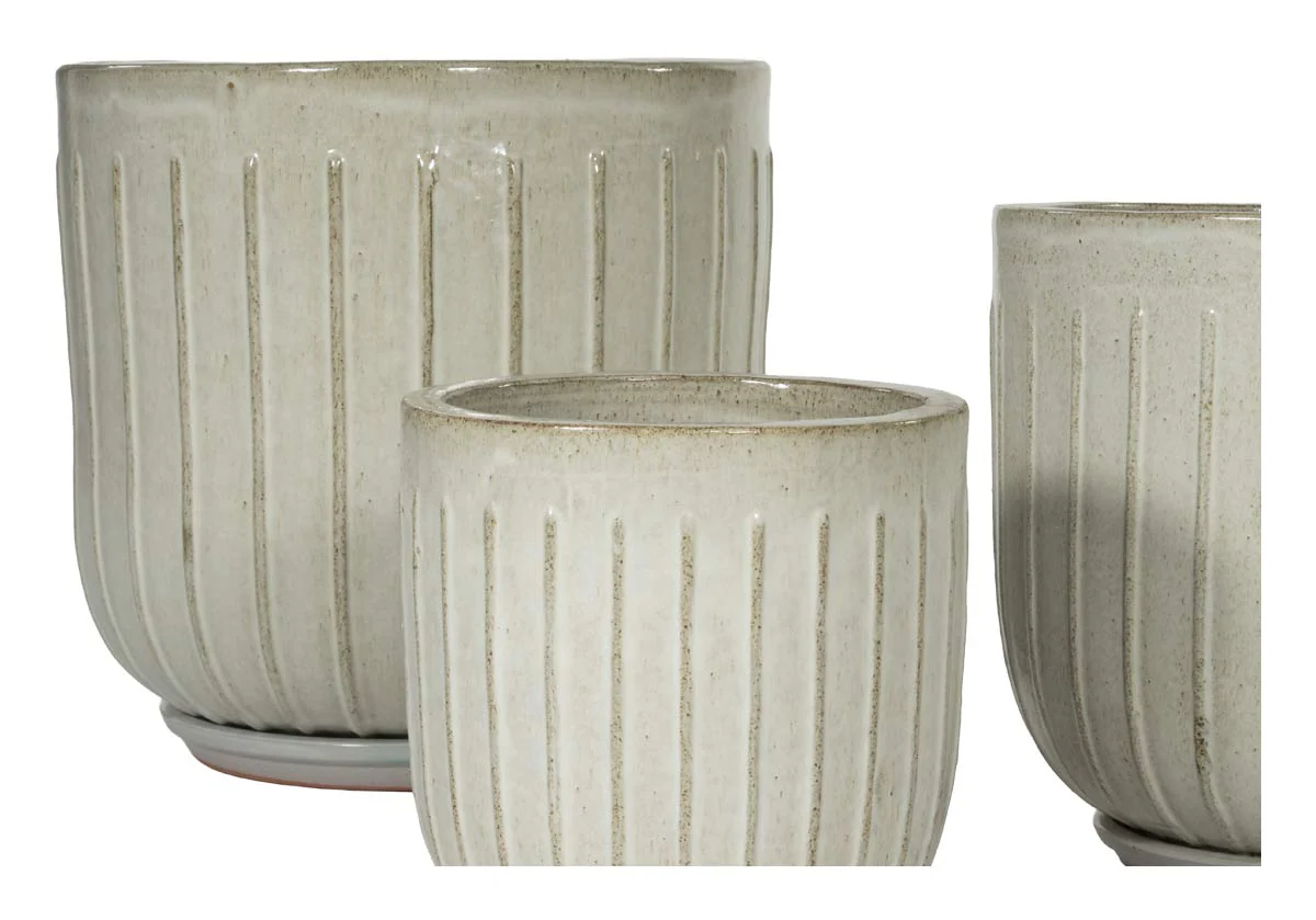 WHITE CERAMIC PLANTERS | Hand Glazed Vanilla Bean - Image 4