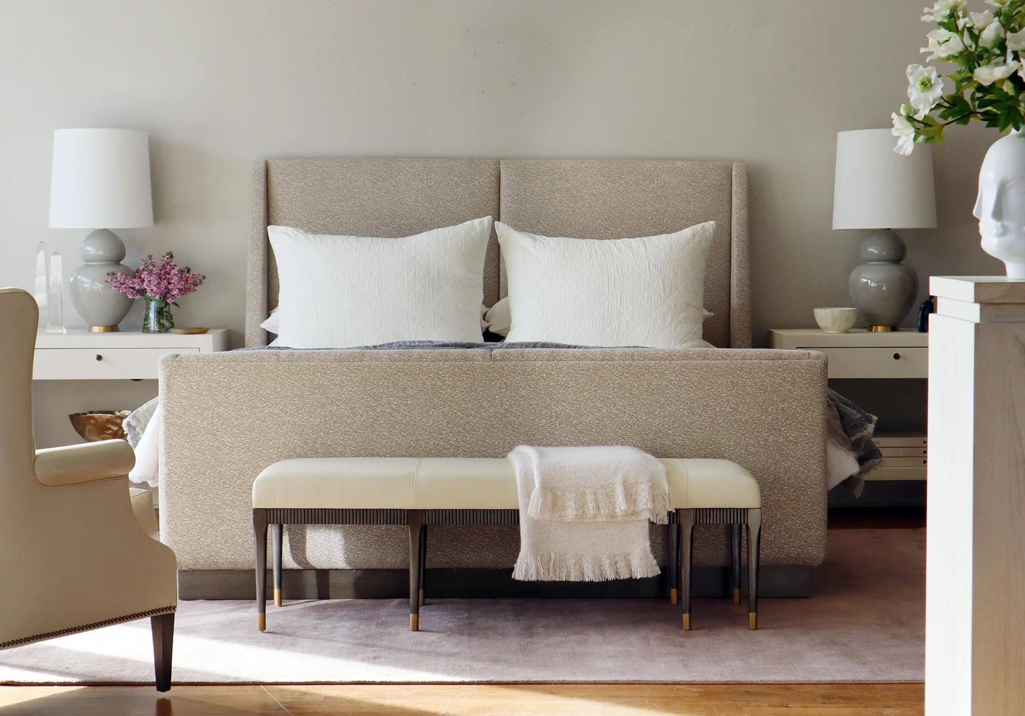 WHITE MOHAIR THROW BLANKET - Image 4