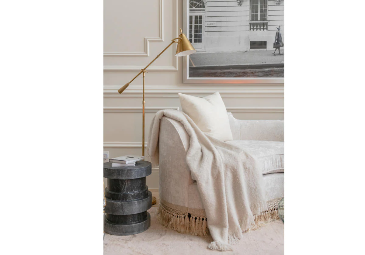WHITE MOHAIR THROW BLANKET - Image 9