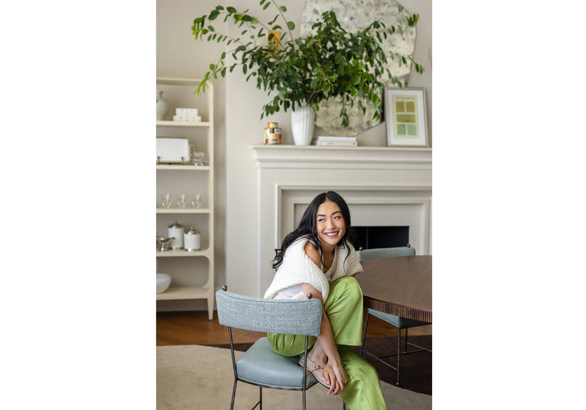 YVETTE CHAIR | Ocean Leather & Tweed - Image 13
