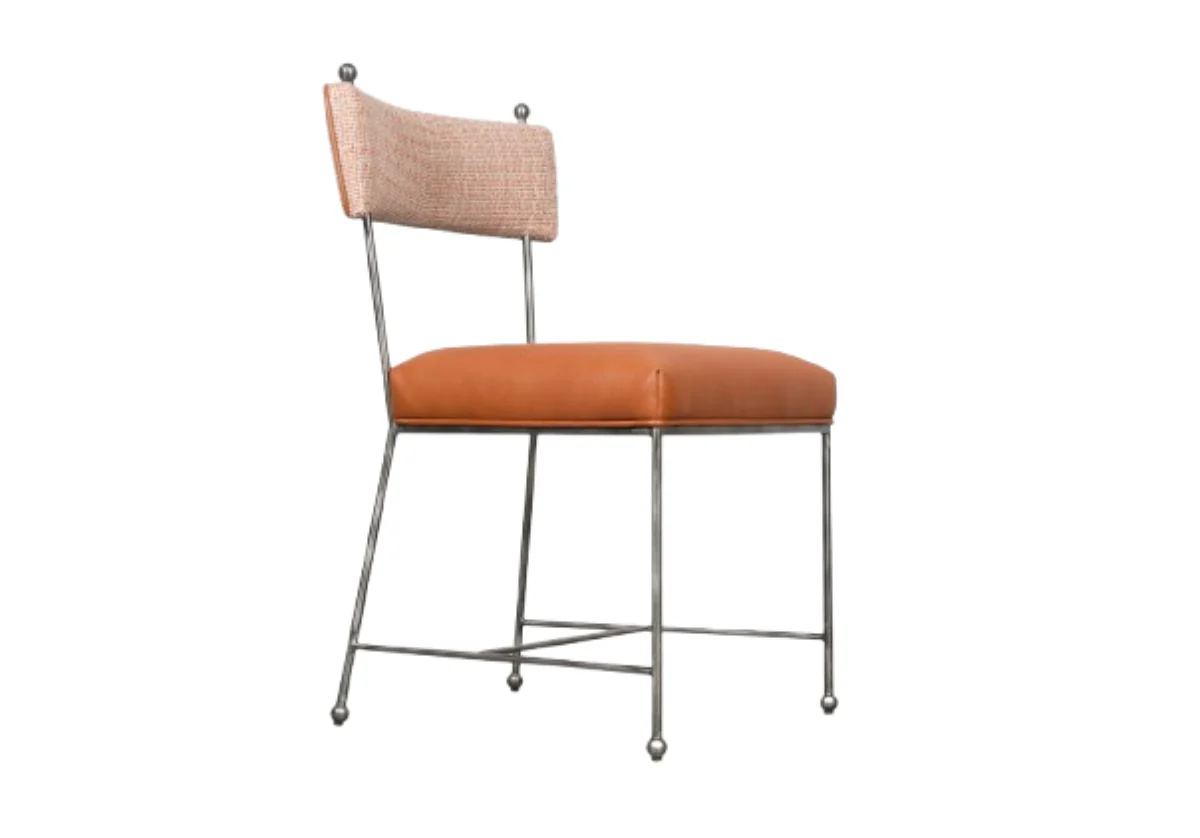 YVETTE CHAIR | Terra Leather & Tweed - Image 3