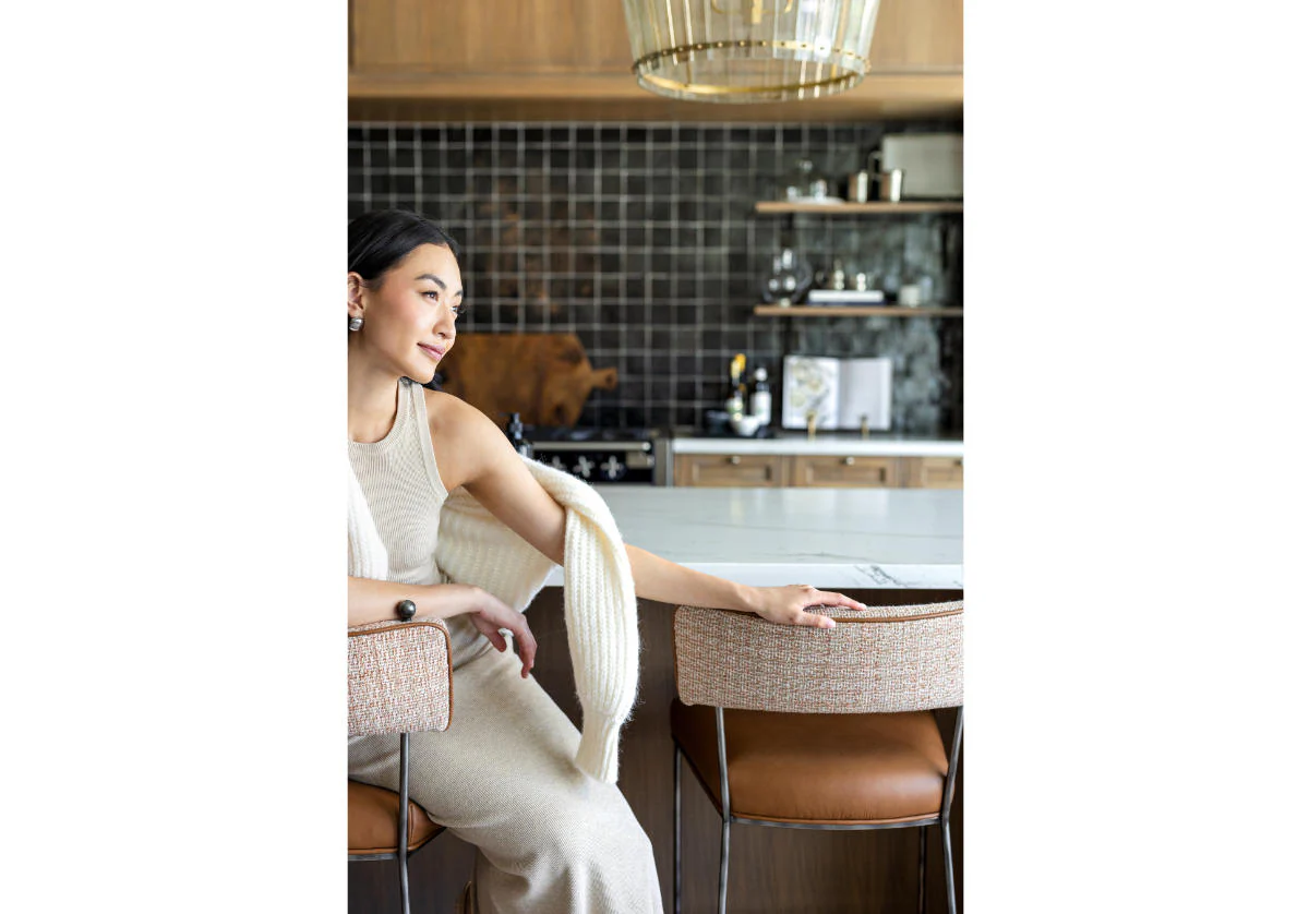 YVETTE COUNTER STOOL | Terra Leather & Tweed - Image 11