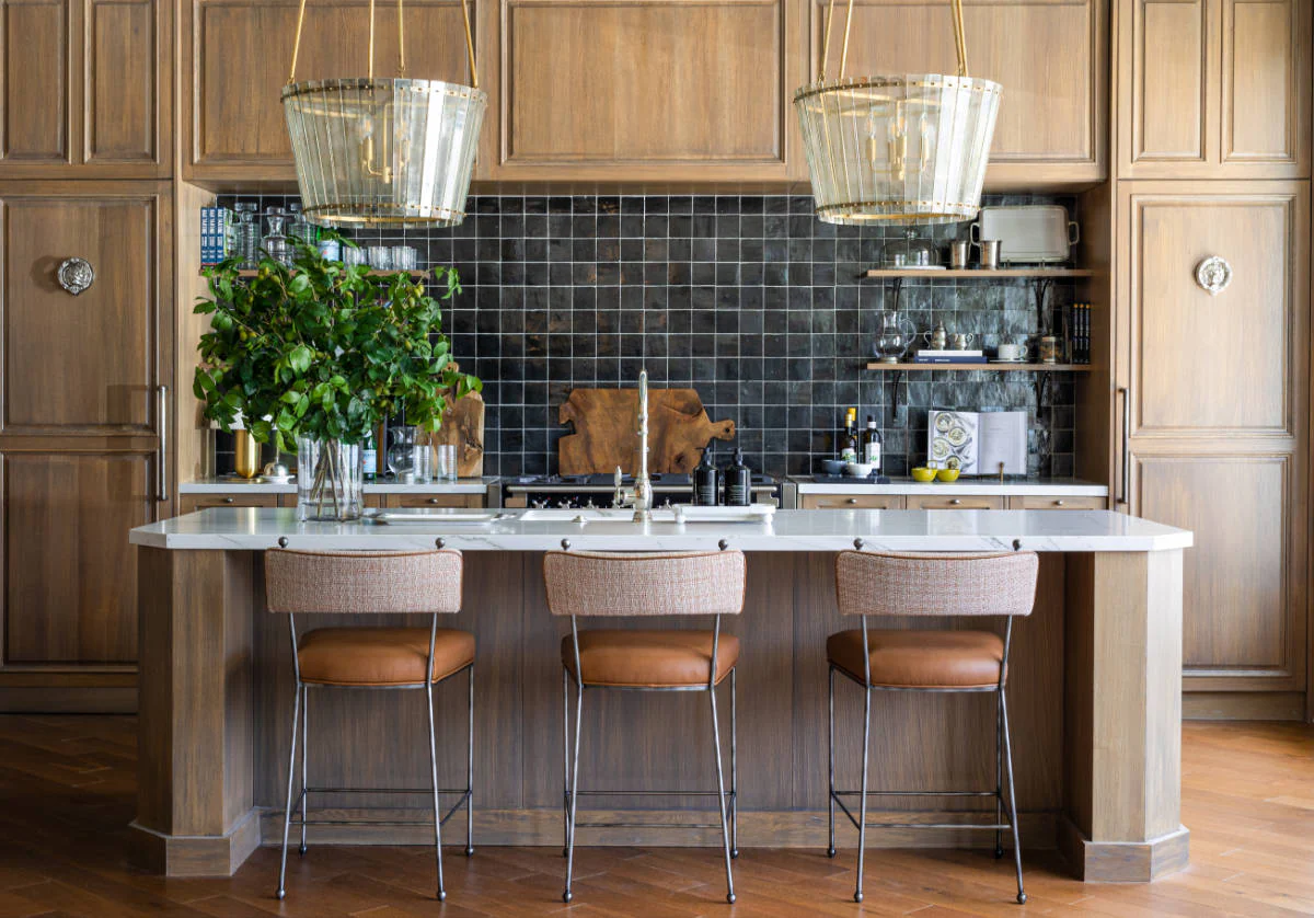 YVETTE COUNTER STOOL | Terra Leather & Tweed - Image 9