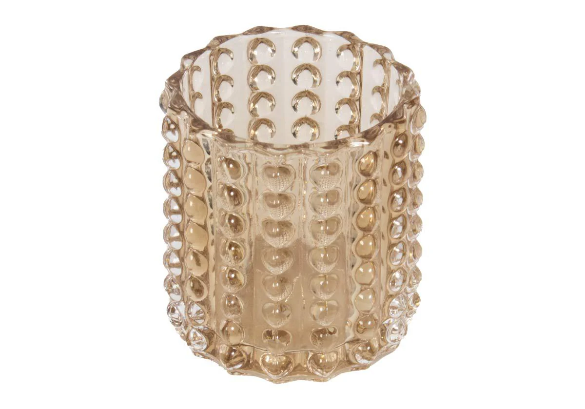 ZOE HOBNAIL VASE | Amber - Image 3